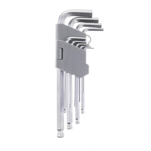 Ключи имбусовые РемоКолор HEX длинные с шаром 1,5-10 мм 9 шт имбусовые короткие ключи kraftool