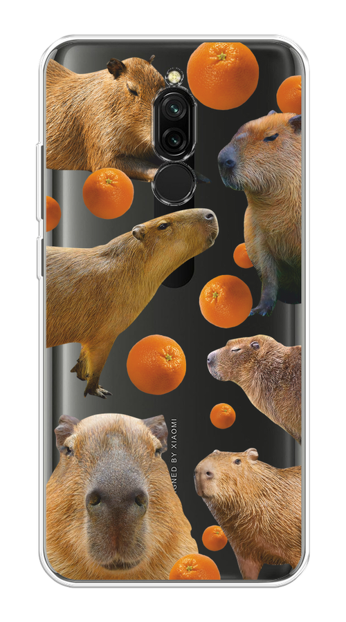 

Чехол на Xiaomi Redmi 8 "Капибара и апельсины", Бежевый;оранжевый, 37150-1