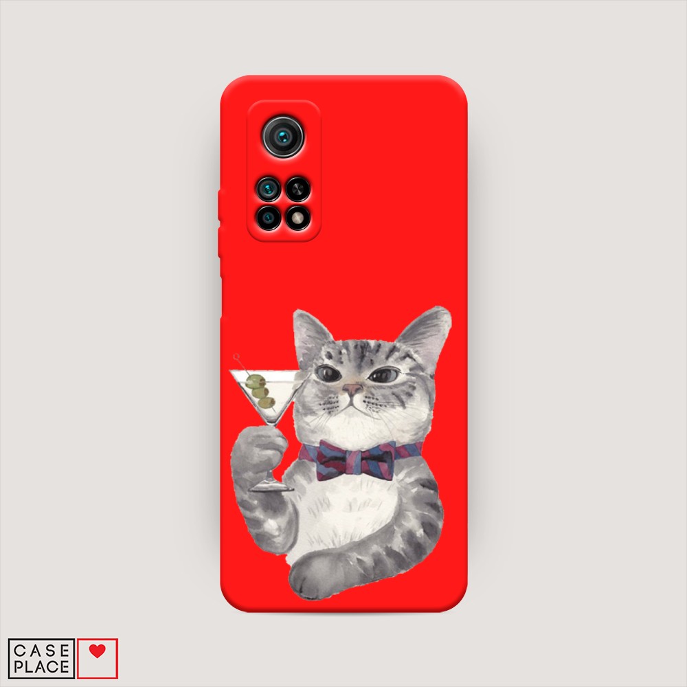 

Матовый силиконовый чехол "Кот джентльмен" на Xiaomi Mi 10T, Кот джентльмен