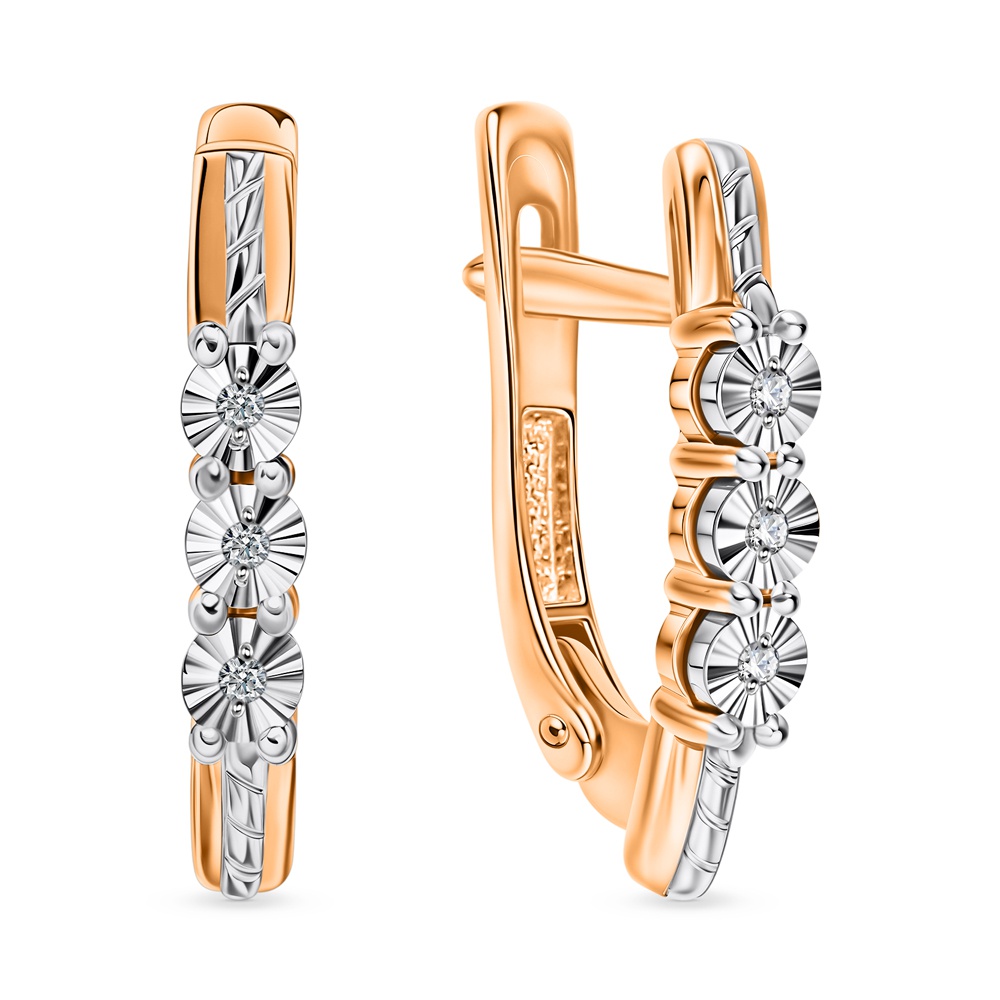 

Серьги из золота 585Gold 102008525, бриллиант, 102008525