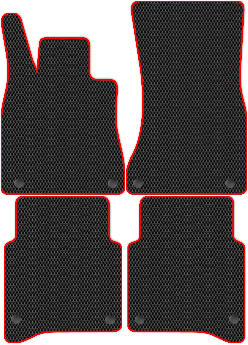 

Коврики ЭВА в салон для Mercedes-Benz S-Class 7 2021 - Н.В., 4 шт. черный, красный кант, 3555-S4YL-H