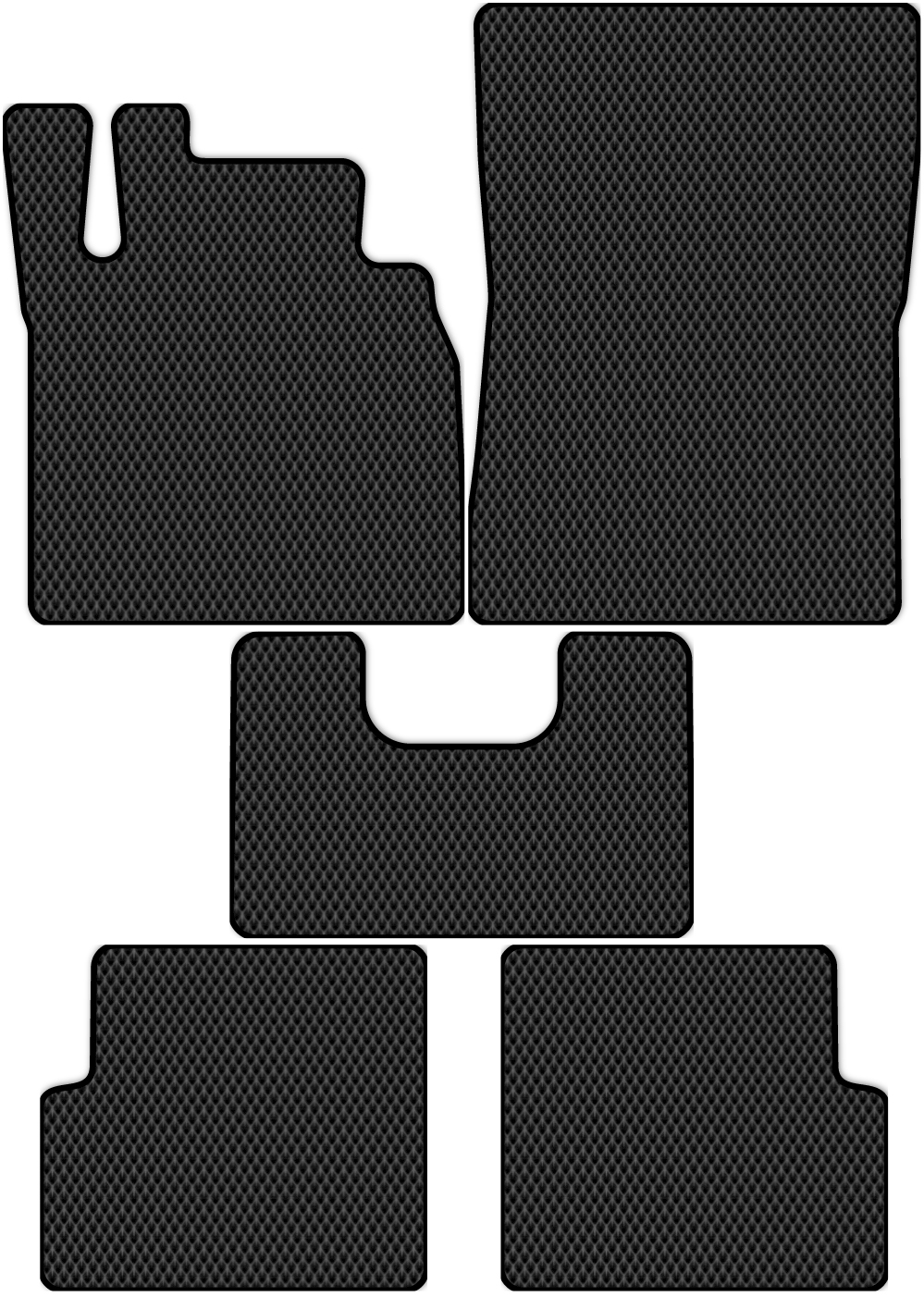 

Коврики ЭВА в салон для Mercedes-Benz G-Class 2 (W463) 2001 - 2008, 5 шт. черный, 3522-S5NLT-H