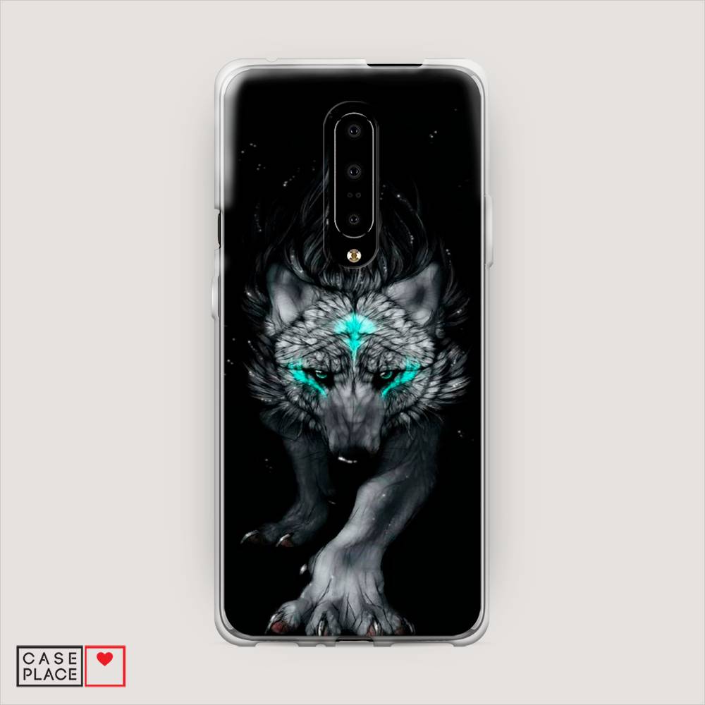 

Чехол Awog на OnePlus 7 Pro / ВанПлас 7 Pro "Волшебный волк", Черный;серый, 150850-2