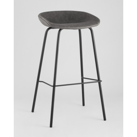 фото Стул барный beetle lite pu серый stool group