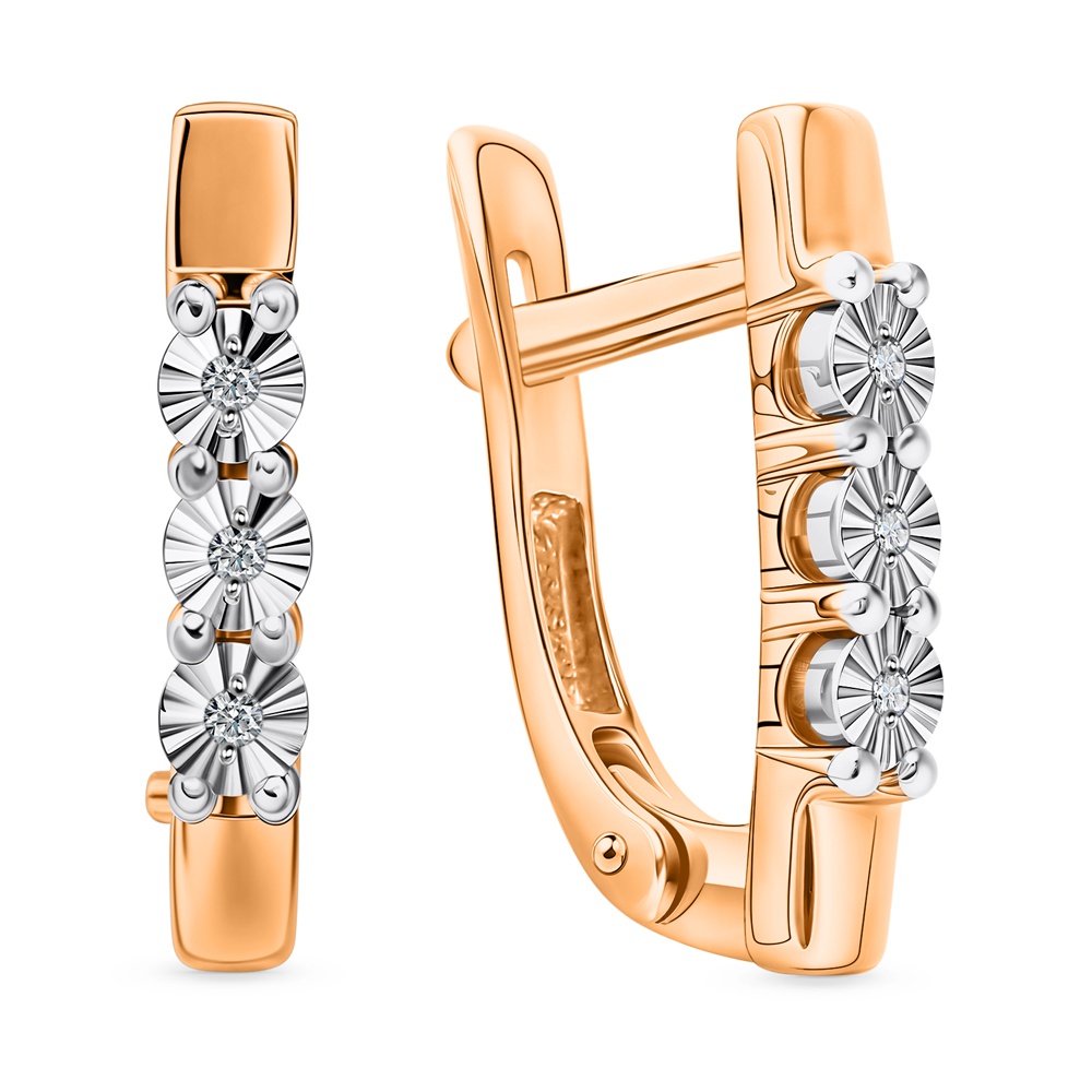 

Серьги из золота 585Gold 102008771, бриллиант, 102008771