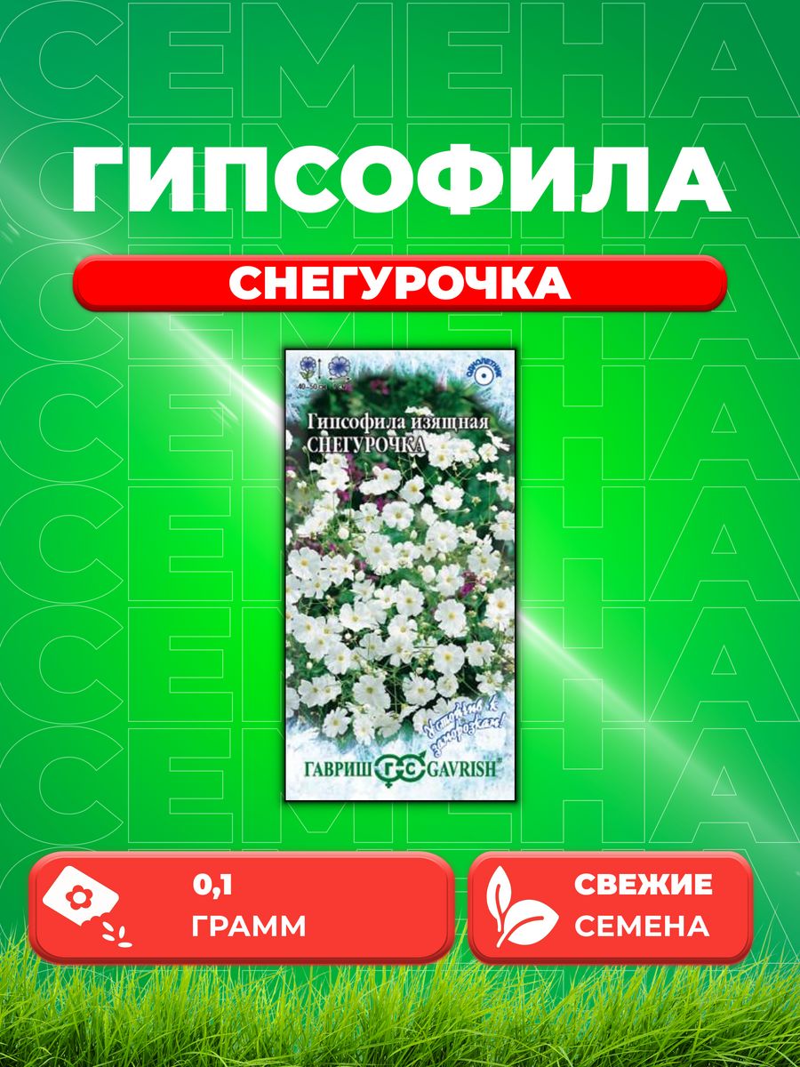 

Семена Гипсофила изящная Снегурочка, 0,1г, Гавриш