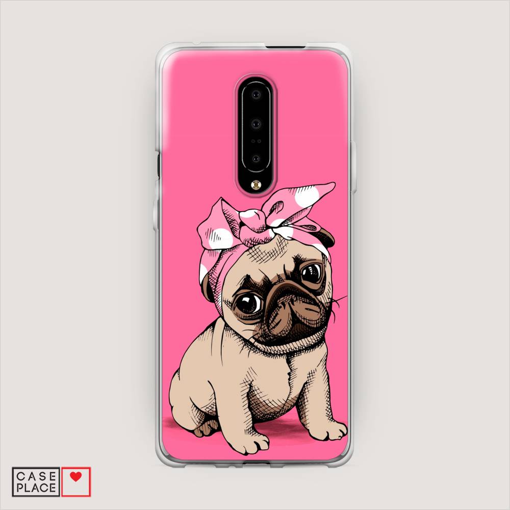 

Чехол Awog на OnePlus 7 Pro / ВанПлас 7 Pro "Dog Pin-Up", Розовый;бежевый, 150850-2