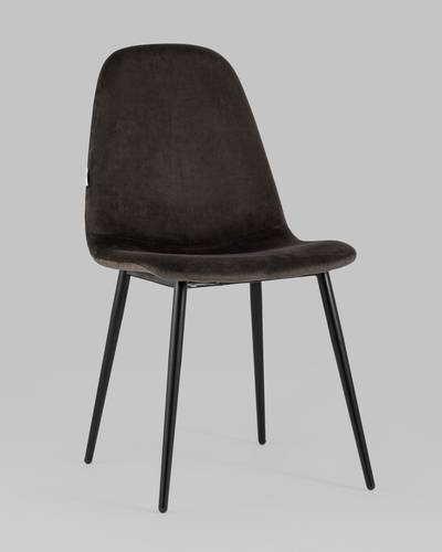 фото Стул норман велюр темно-коричневый stool group