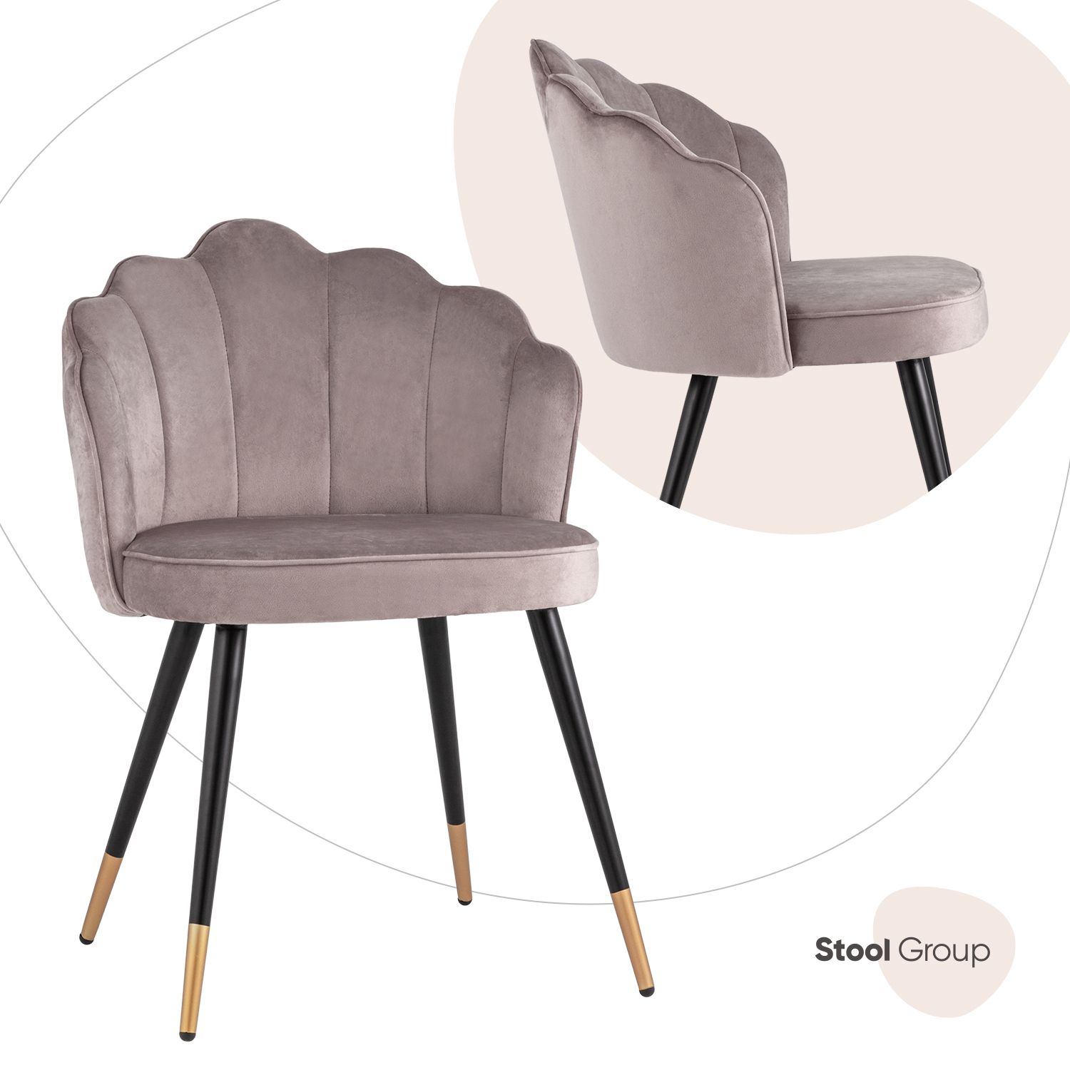 

Стул Stool Group Камилла, пепельно-розовый, Камилла