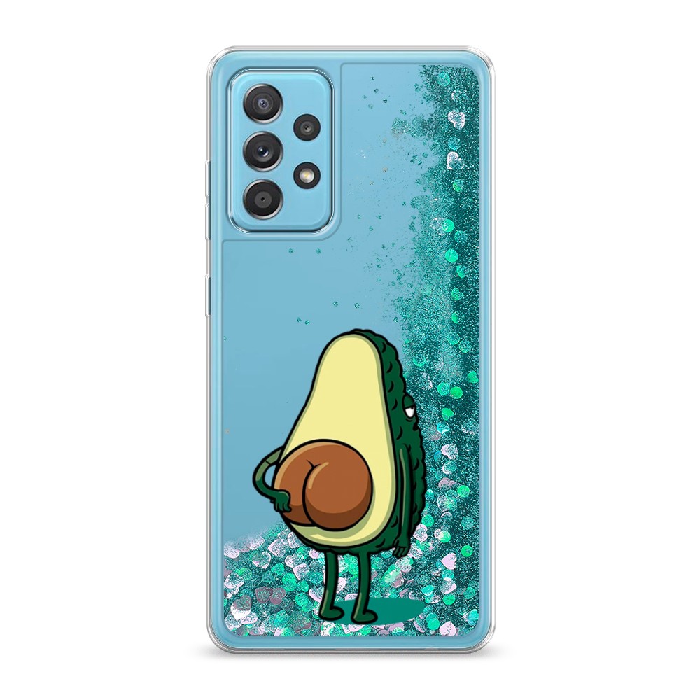 

Жидкий чехол с блестками "Попа авокадо" на Samsung Galaxy A52s, 2106595-1