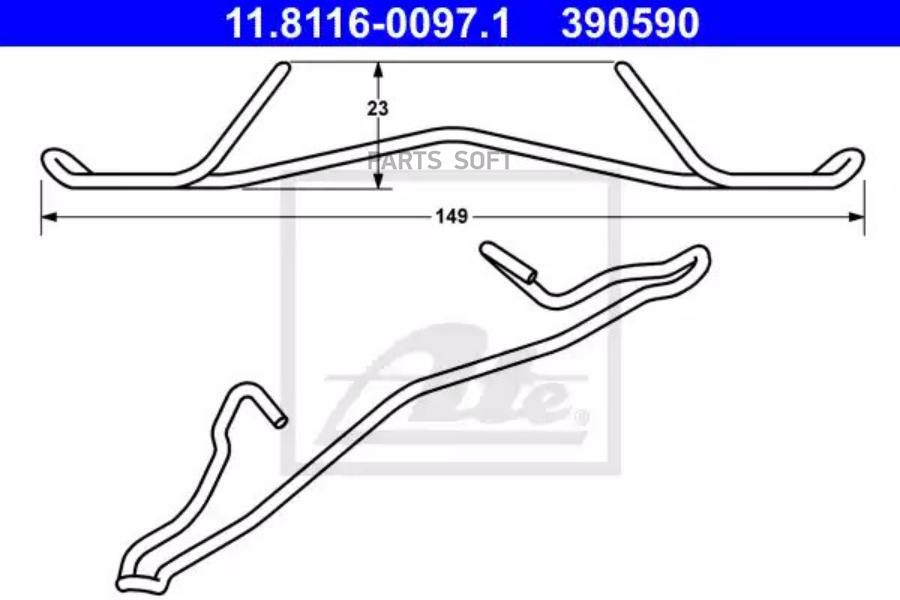 ATE 11.8116-0097.1 Пружина тормозного суппорта