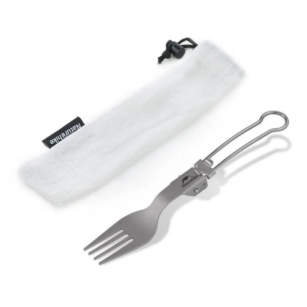 Вилка титановая складная Naturehike Titanium Alloy Outdoor Travel Folding Tableware Fork