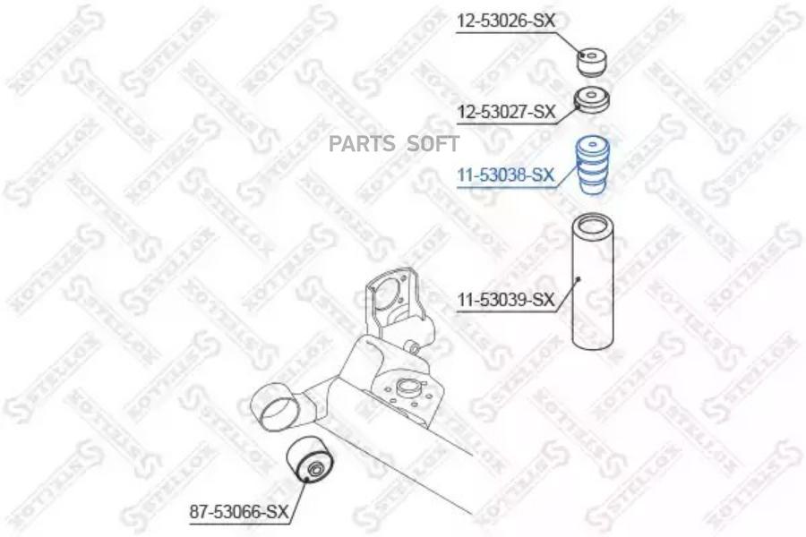 

STELLOX 1153038SX 11-53038-SX_отбойник амортизатора заднего!\ KIA Picanto 04>
