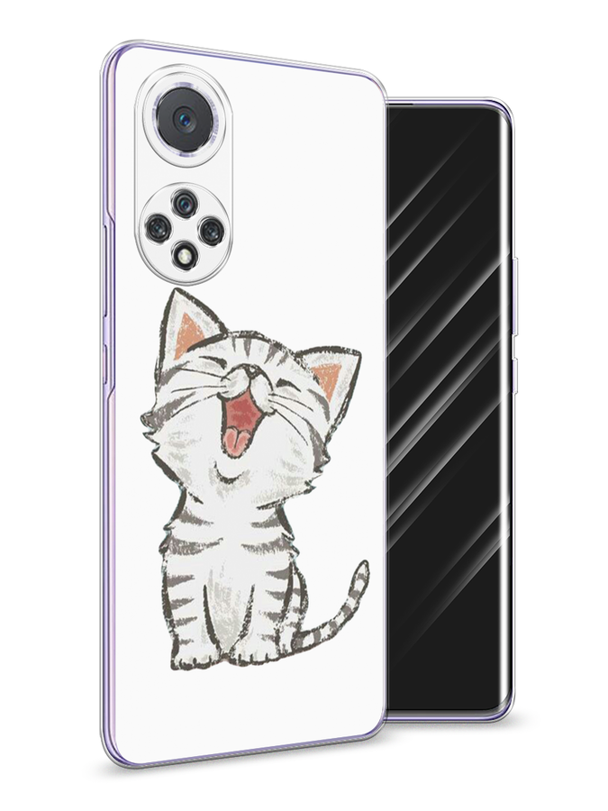 

Чехол Awog на Huawei Nova 9 "Котенок рисованный", Серый;белый, 6106150-1