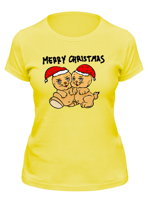 

Футболка женская Printio Рождество желтая 2XL, Желтый, Рождество