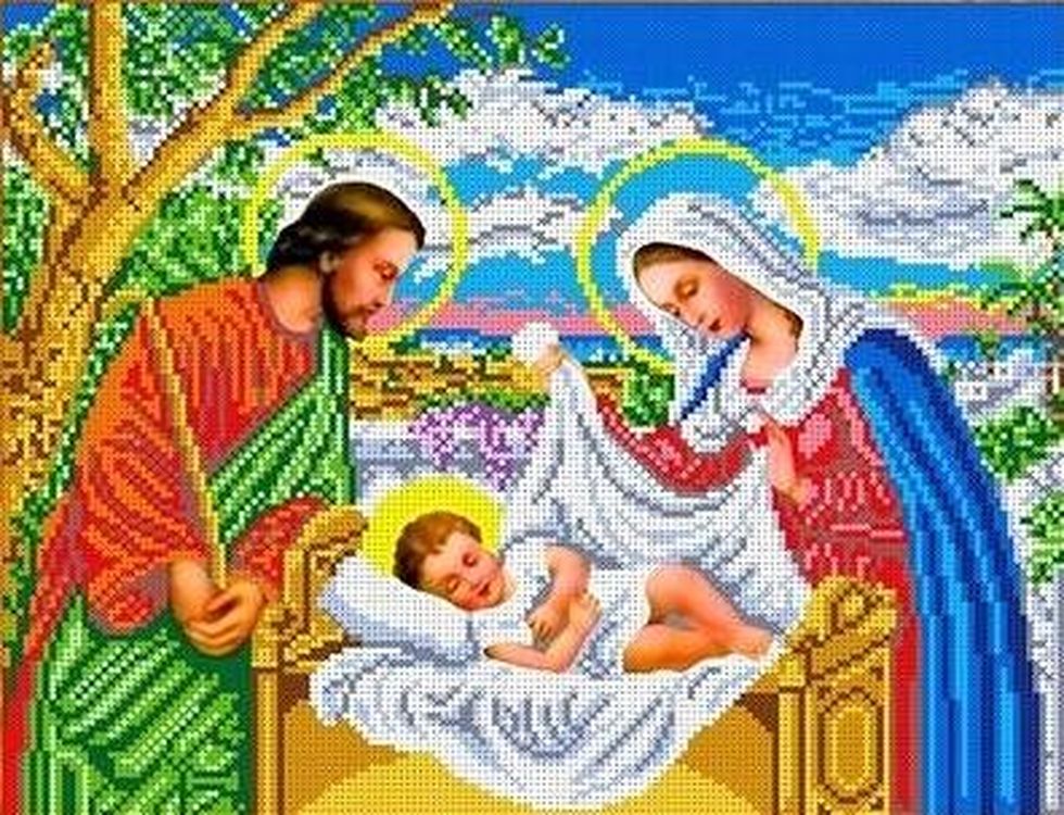 

Рисунок на ткани «Иисус в колыбели»
