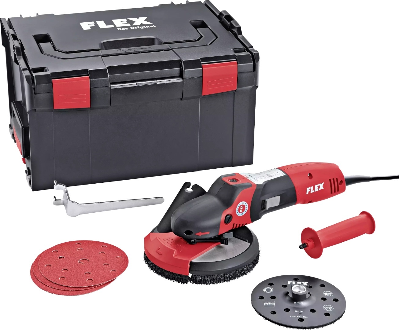 Шлифмашина ротационного типа Flex SE 14-2 150 Set 419206 плоская шлифмашина metabo