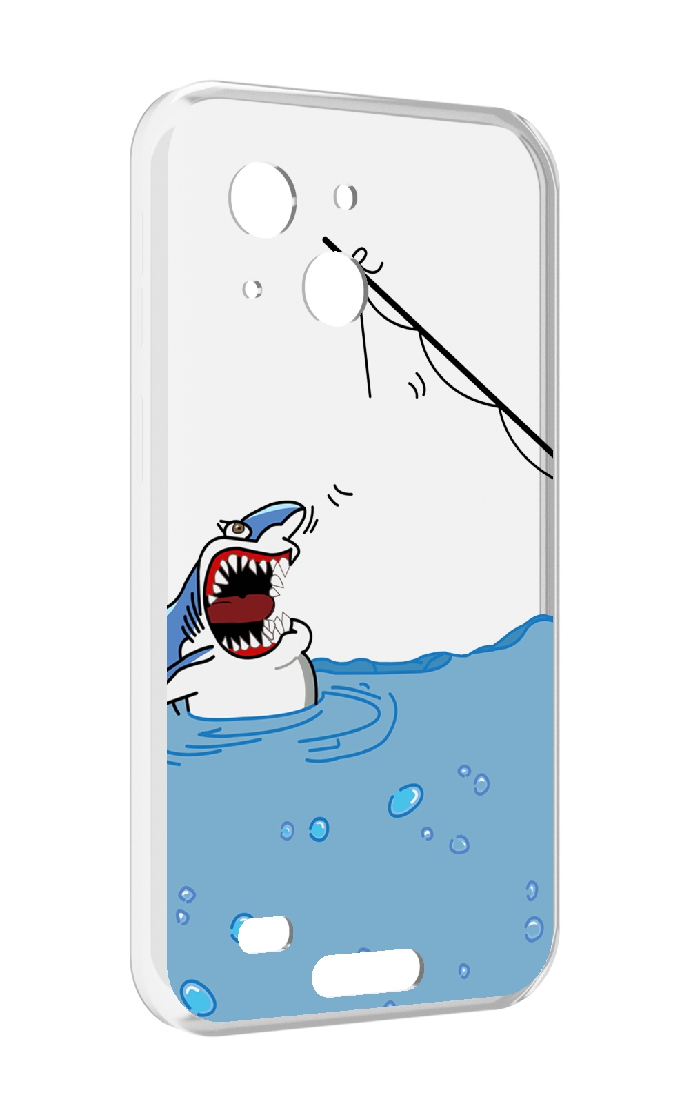

Чехол MyPads акула-рисунок для Oukitel WP20 / WP20 Pro, Прозрачный, Tocco