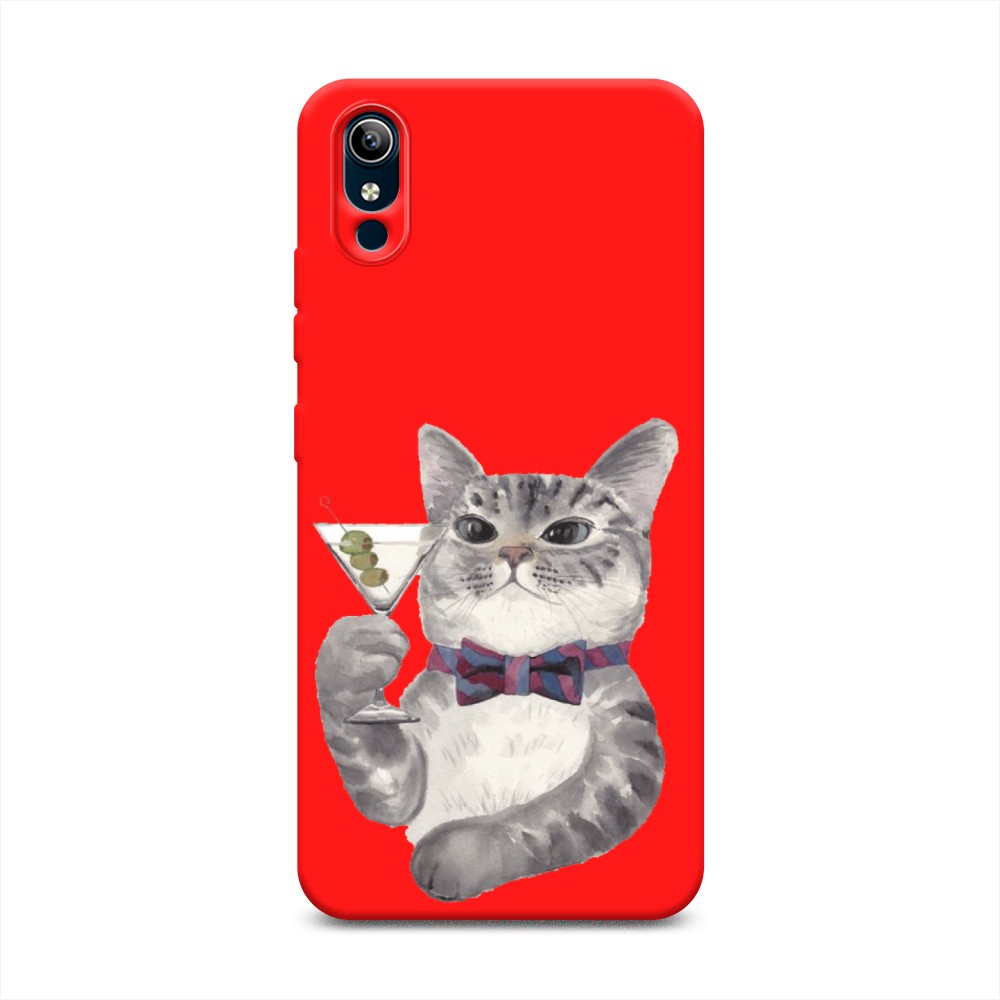 

Матовый силиконовый чехол "Кот джентльмен" на Vivo Y1s, Кот джентльмен
