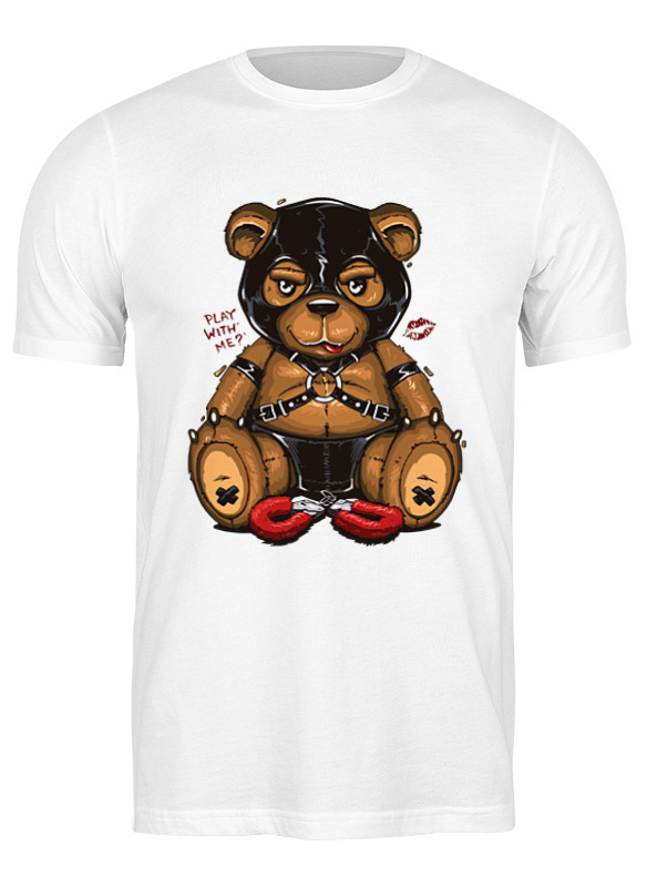 

Футболка мужская Printio ߷happy bear߷ белая 2XL, ߷happy bear߷