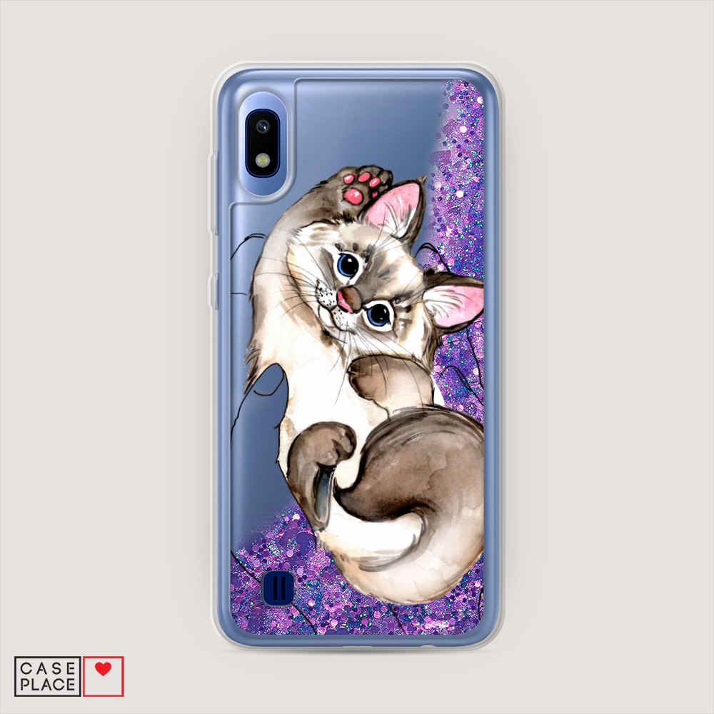 

Чехол Awog на Samsung Galaxy A10 "Котенок в ладошках", Разноцветный, 27992-1