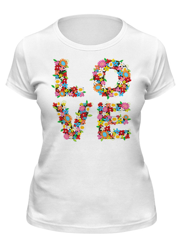 

Футболка женская Printio Love белая M, Белый, Love