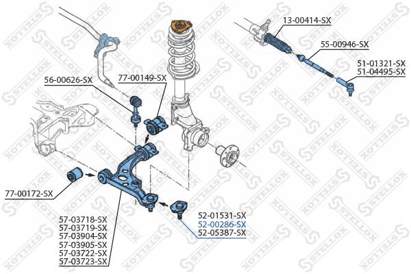 

Stellox 52-00286-sx_опора шаровая except 1800kg fiat ducato, peugeot boxer 01 5200286SX