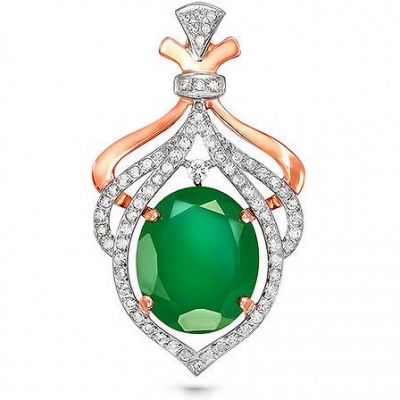 

Подвеска из красного золота с бриллиантом/ониксом Kabarovsky 13-0440-1900, 13-0440-1900