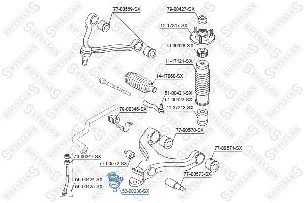 

Stellox 52-00238-sx_опора шаровая SsangYong kyron d20d27e23 07 5200238SX