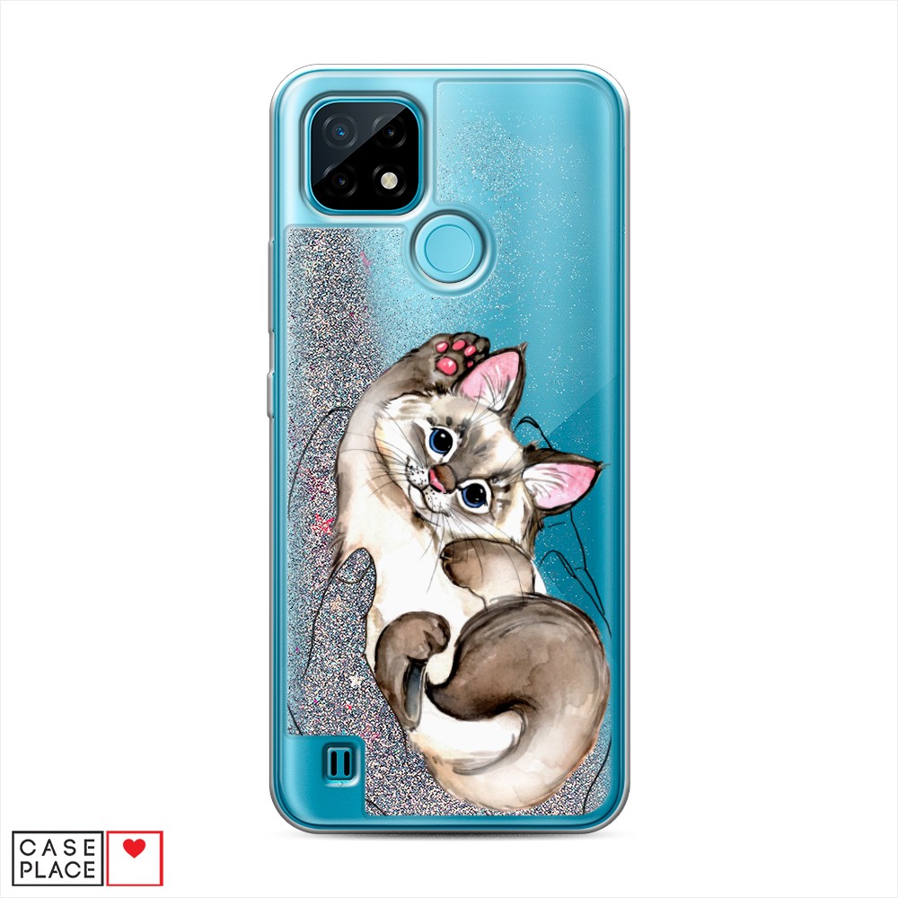 

Чехол Awog на Realme C21 "Котенок в ладошках", Разноцветный, 254991-1