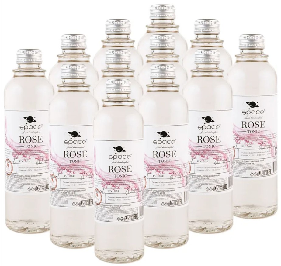 Натуральный Розовый Тоник Space Rose Tonic 0,33 х 12 шт