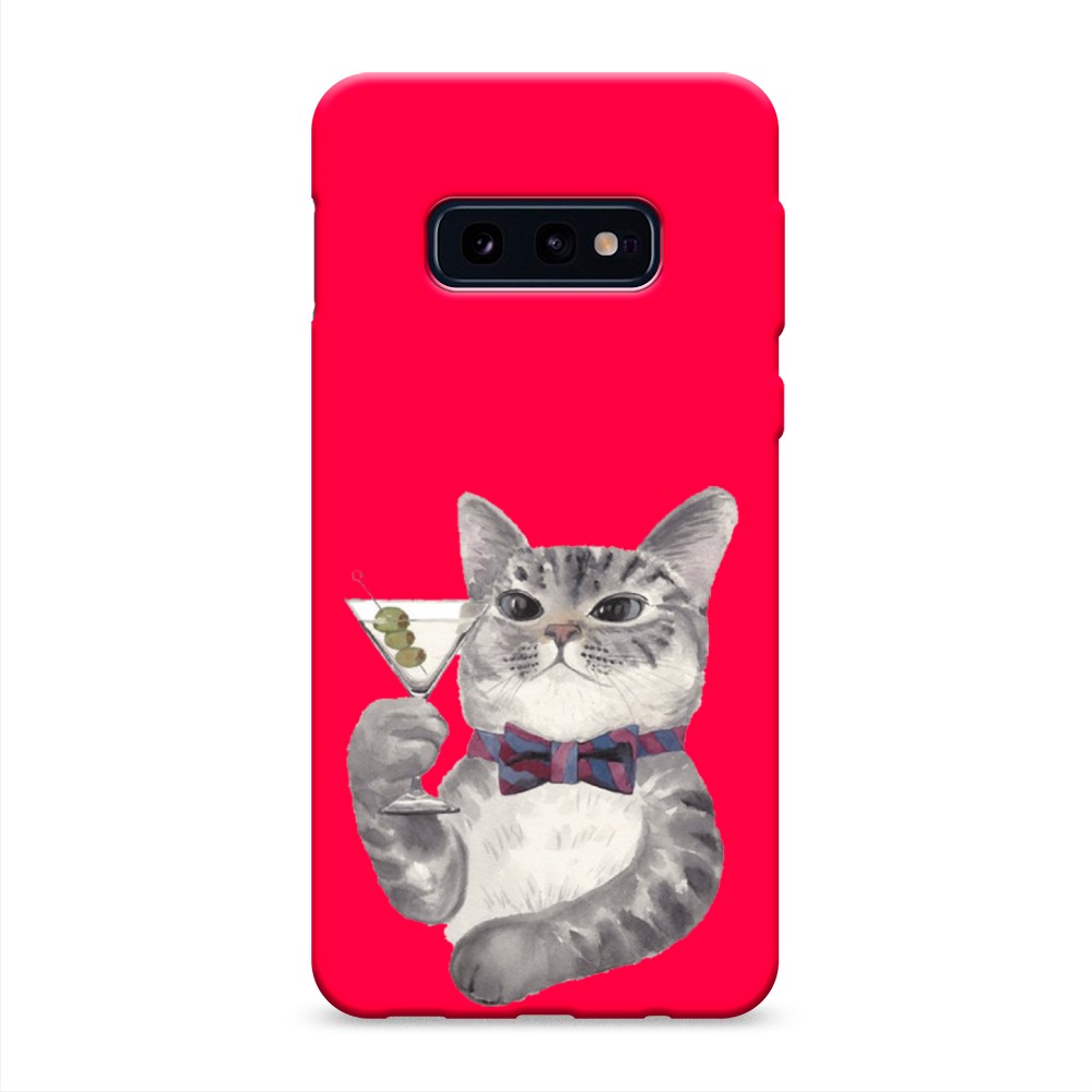 

Матовый силиконовый чехол "Кот джентльмен" на Samsung Galaxy S10E, Кот джентльмен