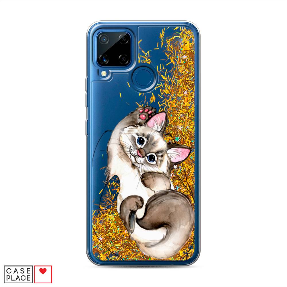 

Чехол Awog на Realme C15 "Котенок в ладошках", Разноцветный, 255090-1