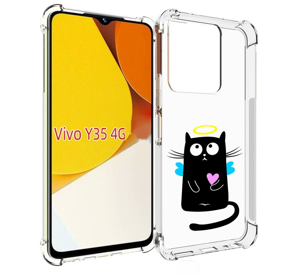 

Чехол MyPads Кот ангелок для Vivo Y35 4G 2022 / Vivo Y22, Прозрачный, Tocco