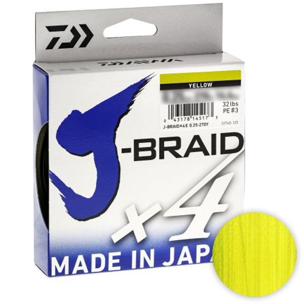 фото Шнур daiwa j-braid x4 135м. 0.21мм. yellow