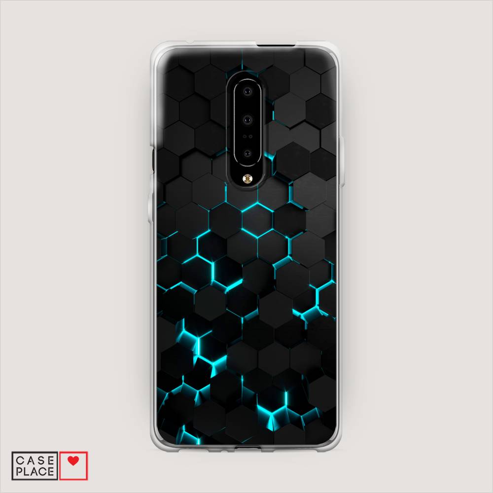 фото Чехол awog "соты бирюзовые" для oneplus 7 pro