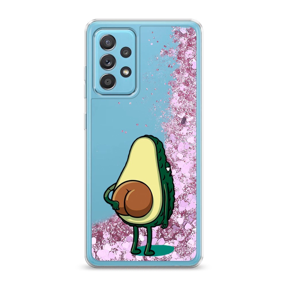 

Жидкий чехол с блестками "Попа авокадо" на Samsung Galaxy A52
