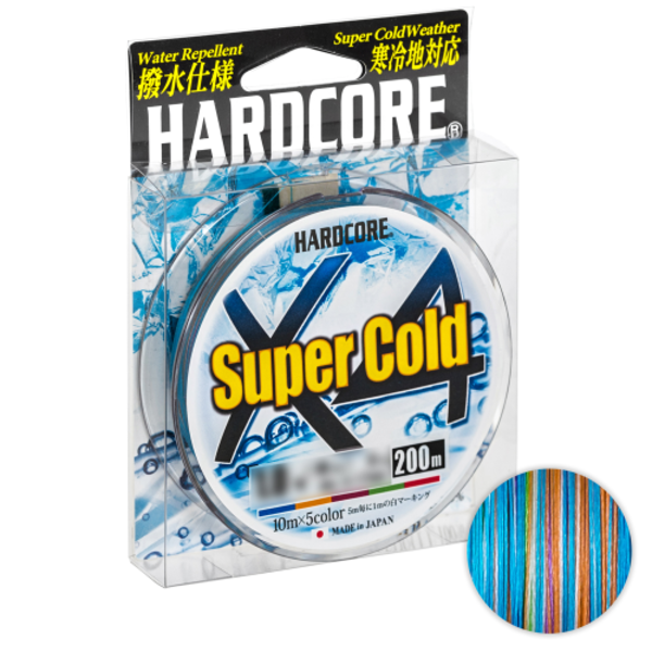 Шнур Yo-zuri Duel Hardcore PE X4 Super Cold 200м PE0.8 0,15мм. 6,4кг. Multicolor