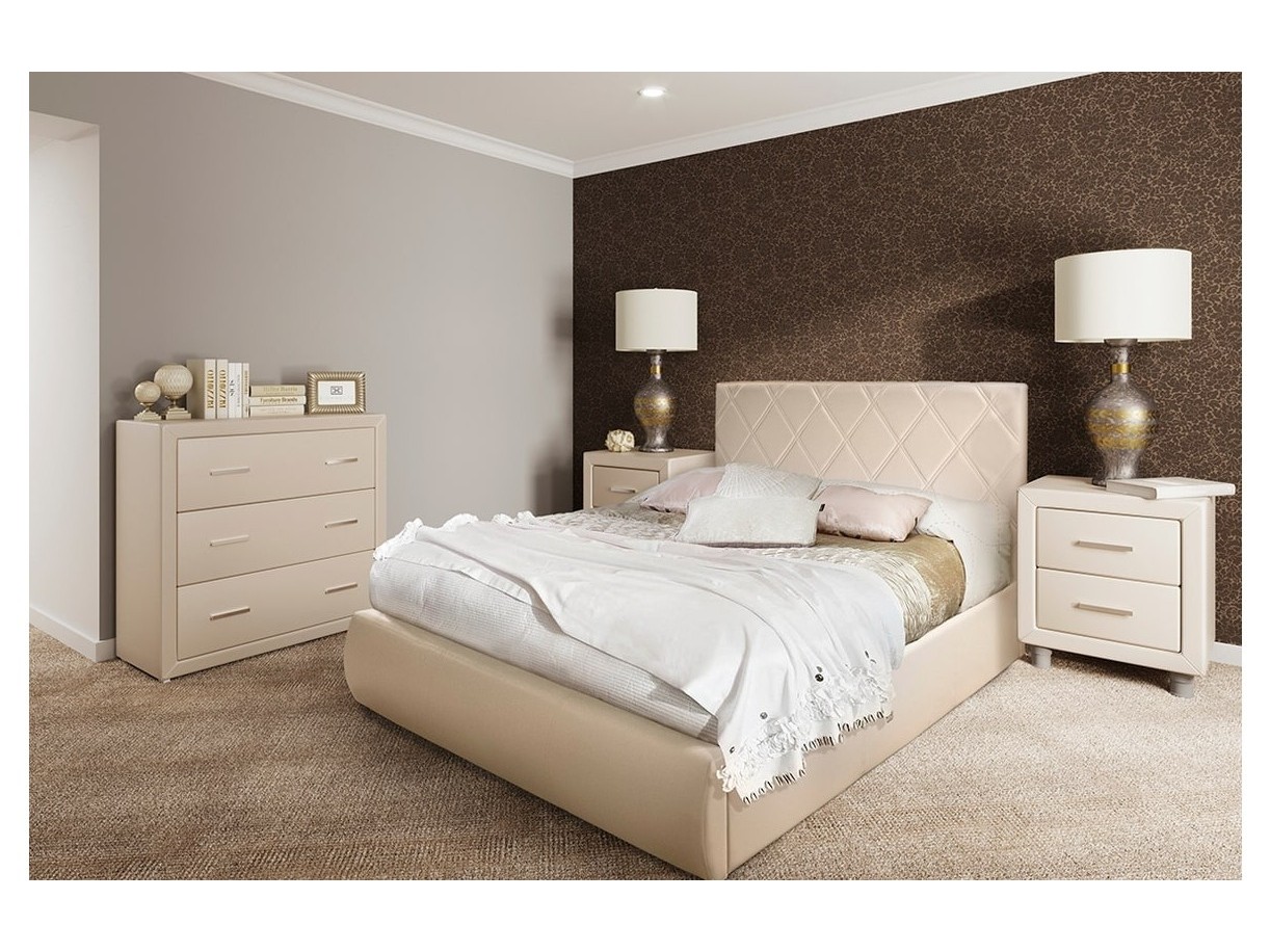 

Кровать мягкая Веда 1,4 c ПМ (Sontex-Beige)