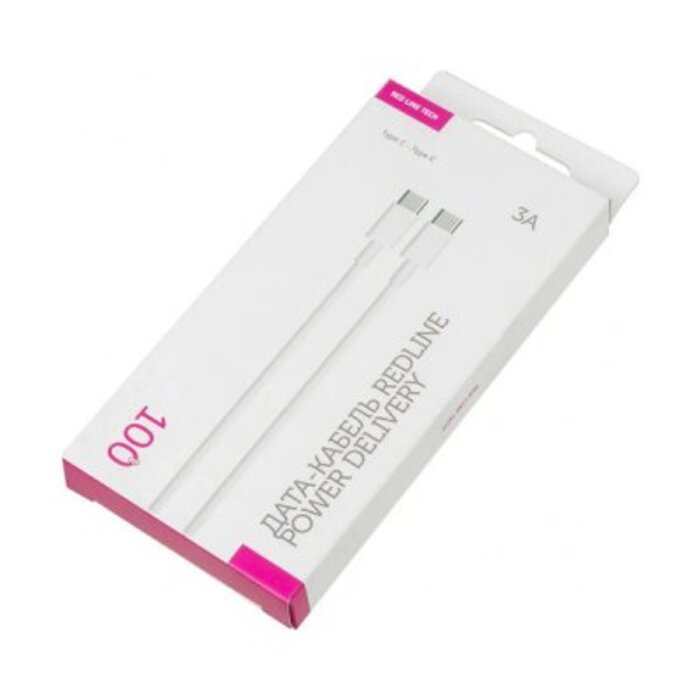 

Кабель USB RED LINE TYPE-C-TYPE-C POWER DELIVERY, белый
