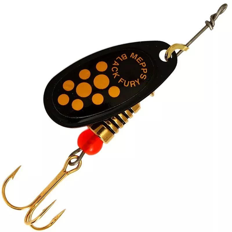 

Вращающаяся блесна Mepps Comet Black Fury 1шт цвет black/yellow, Золотистый;черный, Comet Black Fury