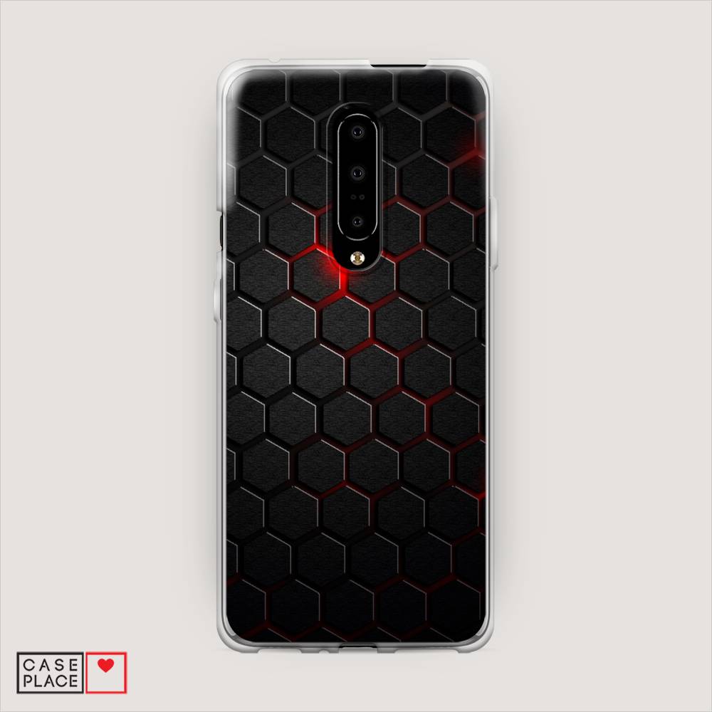 

Чехол Awog на OnePlus 7 Pro / ВанПлас 7 Pro "Фон соты красные", Красный;черный, 150850-3