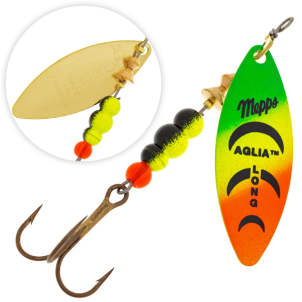 

Блесна Mepps Aglia Long OR/TIGER №3, Желтый;зеленый;красный;оранжевый, Mepps Aglia Long OR/TIGER №3