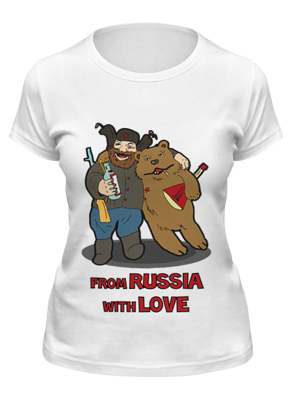 

Футболка женская Printio From russia with love (из россии с любовью) белая S, Белый, From russia with love (из россии с любовью)