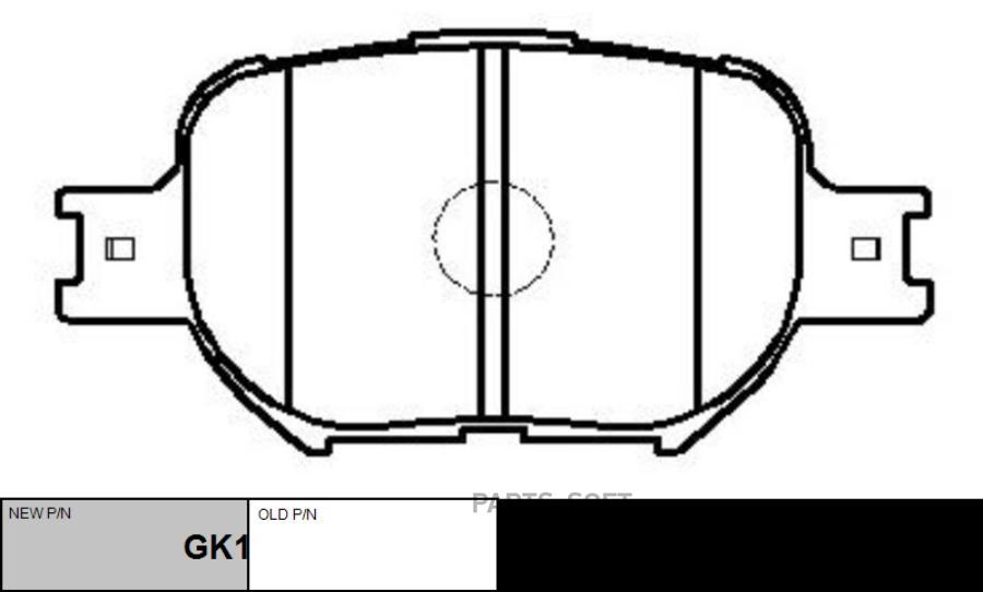 

Тормозные колодки Ctr GK1071, GK1071