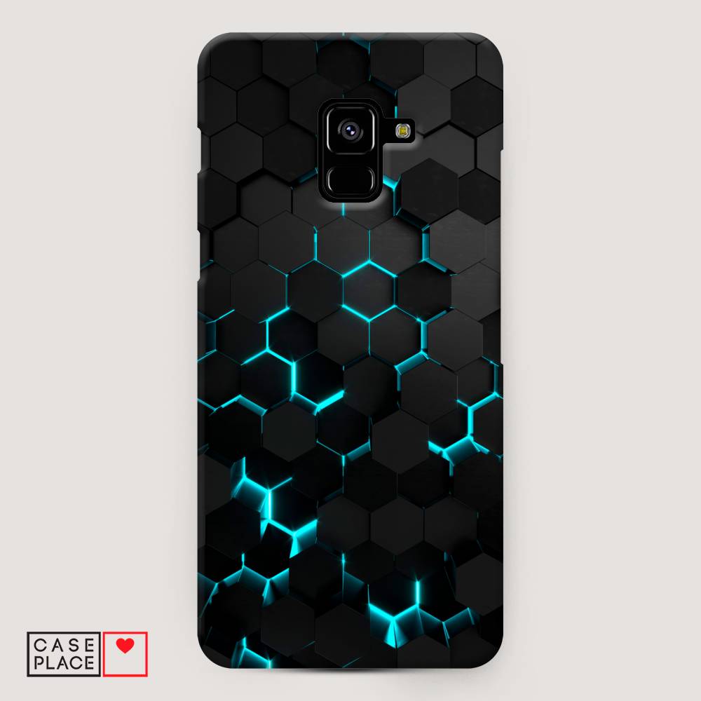 фото Чехол awog "соты бирюзовые" для samsung galaxy a8 +