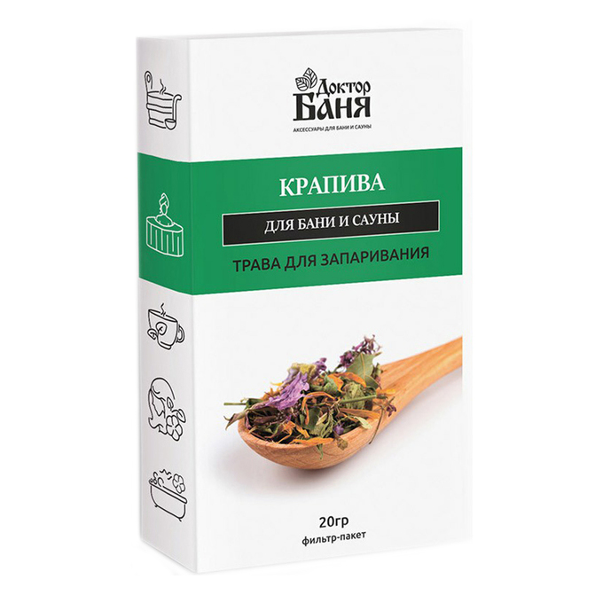 

Трава для запаривания Доктор Баня Крапива 20 г