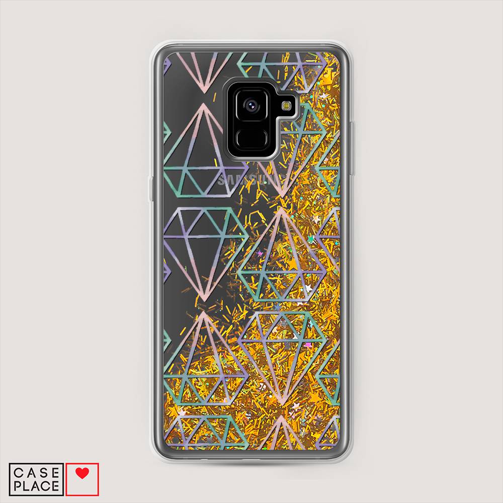 

Чехол Awog на Samsung Galaxy A8 + "Бриллианты голографика", Фиолетовый;прозрачный, 25590-1
