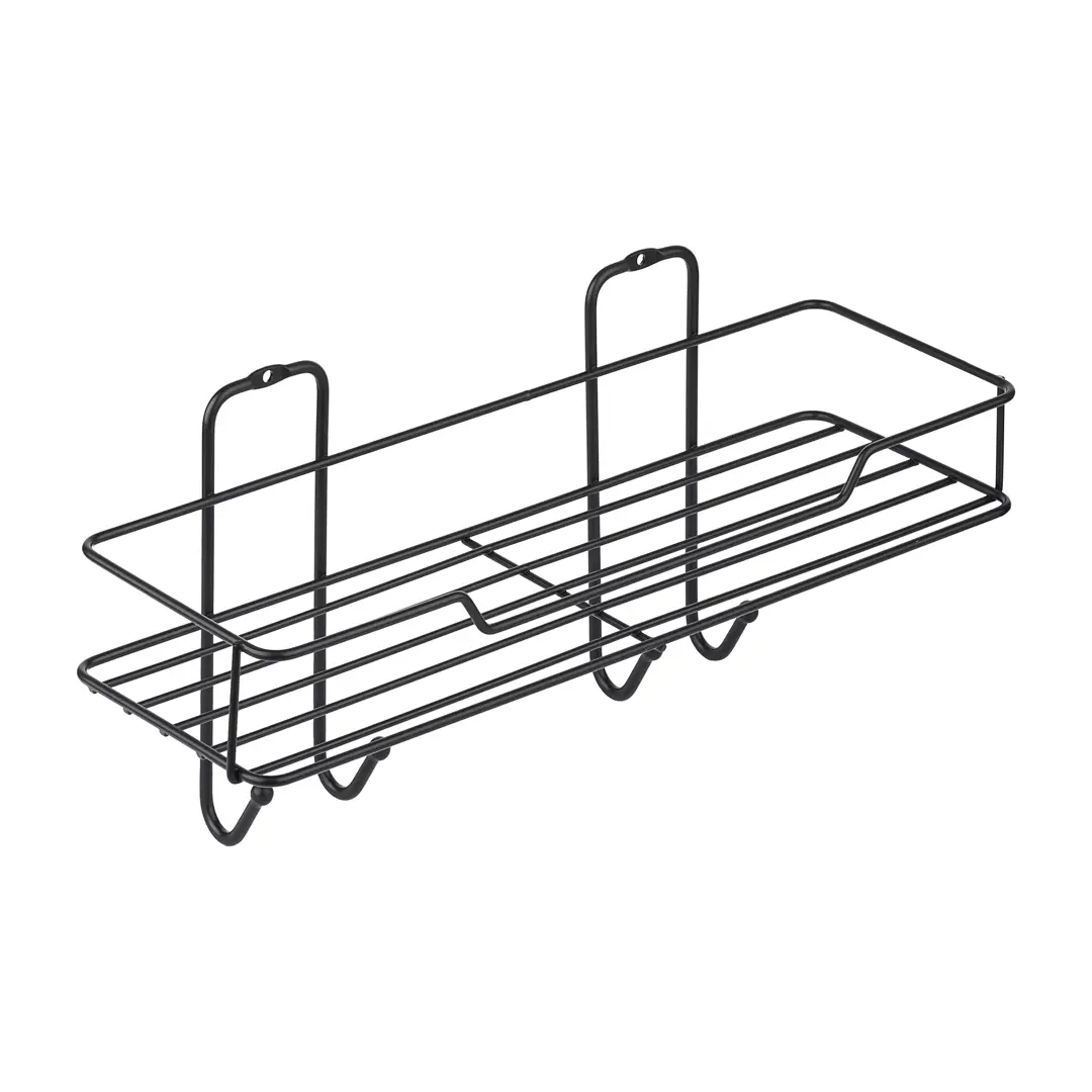Полка для ванной ЧМЗ Лофт 513-001-01 прямая одноярусная 35х11х15.8 см цвет черный