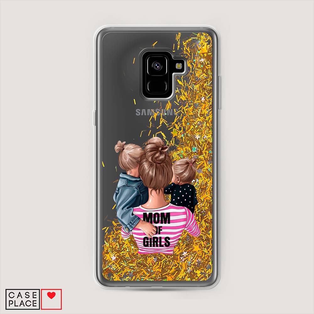

Чехол Awog на Samsung Galaxy A8 + "Mom of Girls", Синий;розовый;черный, 25590-1